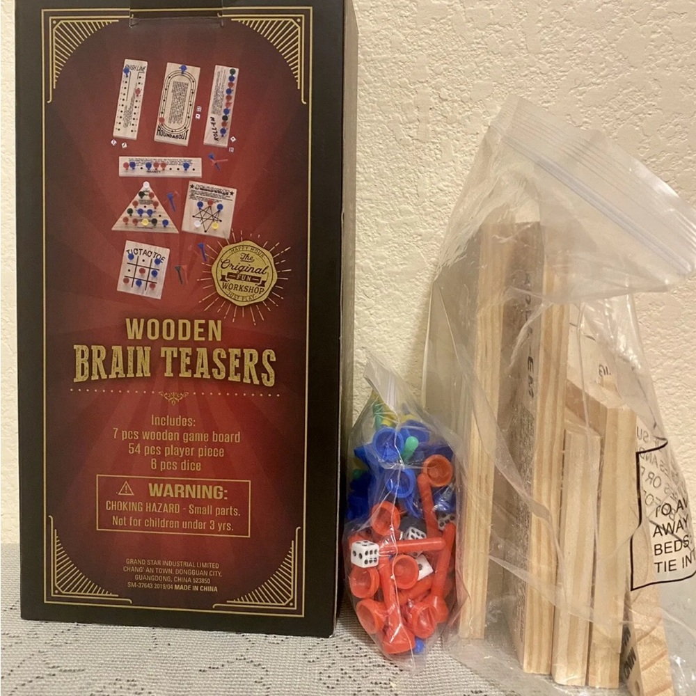 Game Family: Gallery Wooden Brain Teasers “7 Wooden Puzzle”, Family Game Gallery